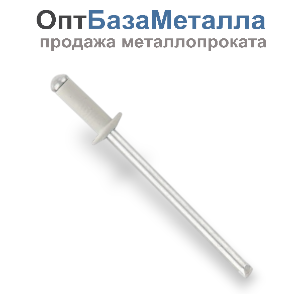 Заклепка вытяжная комбинированная 3.2х8 алюминий/сталь RAL 9003